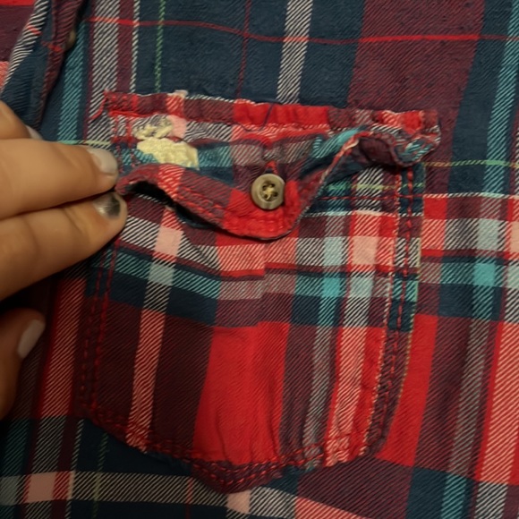 Red and Blue Abercrombie & Fitch flannel. medium - Picture 5 of 7